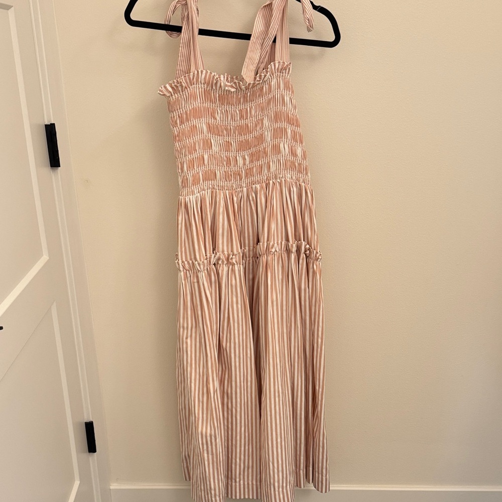 En Saison Pink and White Striped Dress